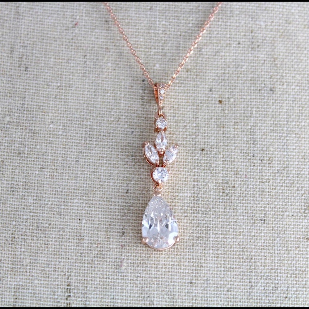 Rose Gold Bridal Necklace